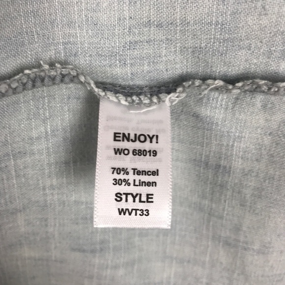 NWOT Anthropologie Michael Stars‎ Off the Shoulder Chambray Dress Size XS - Picture 9 of 10